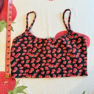 Strawberry Print Crop Top